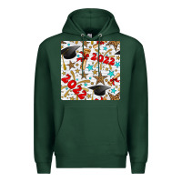 Sports Green graduation 2022 seamless pattern Premium Hoodie - BundleAndBundleShop
