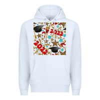 White graduation 2022 seamless pattern Premium Hoodie - BundleAndBundleShop