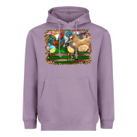 Lavender Happy easter rooster chicken and chick Heavyweight Hoodie - RanaPortraitStore