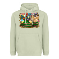 Matcha Happy easter rooster chicken and chick Heavyweight Hoodie - RanaPortraitStore