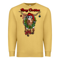 Merry Christmas Longhorn Cow Premium Sweatshirt | Teevron