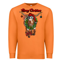 Carrot merry christmas longhorn cow Premium Sweatshirt - RanaPortraitStore