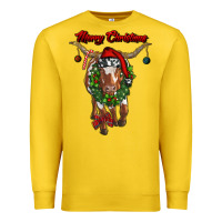 Lemon merry christmas longhorn cow Premium Sweatshirt - RanaPortraitStore