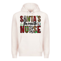 Pale Pink santa's favorite nurse Premium Hoodie - Jasminsmagicworld