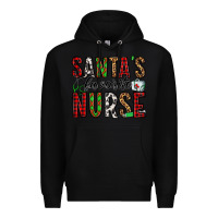 Black santa's favorite nurse Premium Hoodie - Jasminsmagicworld