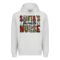 Dove Grey santa's favorite nurse Premium Hoodie - Jasminsmagicworld