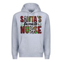 Heather Grey santa's favorite nurse Premium Hoodie - Jasminsmagicworld