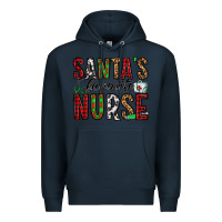 Navy santa's favorite nurse Premium Hoodie - Jasminsmagicworld