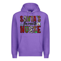 Purple santa's favorite nurse Premium Hoodie - Jasminsmagicworld