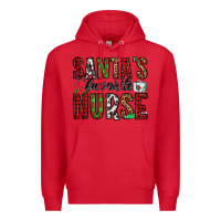 Red santa's favorite nurse Premium Hoodie - Jasminsmagicworld