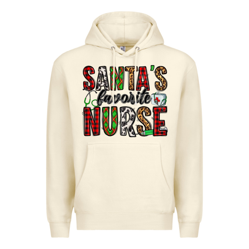 Santa's Favorite Nurse Premium Hoodie by Jasminsmagicworld | Teevron