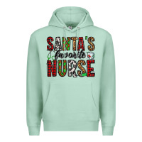 Seafoam santa's favorite nurse Premium Hoodie - Jasminsmagicworld