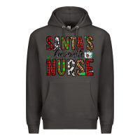 Smoke santa's favorite nurse Premium Hoodie - Jasminsmagicworld