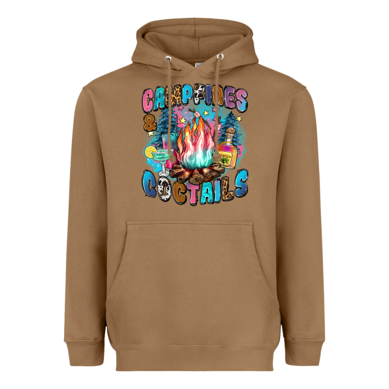 Campfires And Coctails Heavyweight Hoodie by Zillion Design Studio | Teevron