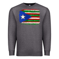Charcoal Heather Mexico and Puerto Rico Flag Premium Sweatshirt - texasbilliewilder