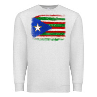 Oatmeal Heather Mexico and Puerto Rico Flag Premium Sweatshirt - texasbilliewilder