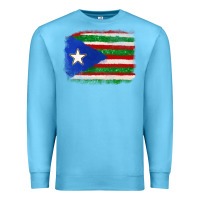 Ocean Blue Mexico and Puerto Rico Flag Premium Sweatshirt - texasbilliewilder