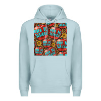 Blue Mist back to school with apple seamless pattern Premium Hoodie - BundleAndBundleShop