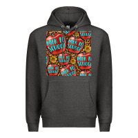 Charcoal Heather back to school with apple seamless pattern Premium Hoodie - BundleAndBundleShop