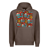 Coffee back to school with apple seamless pattern Premium Hoodie - BundleAndBundleShop
