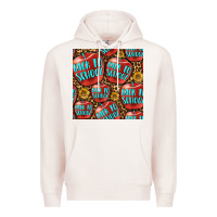 Pale Pink back to school with apple seamless pattern Premium Hoodie - BundleAndBundleShop