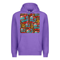 Purple back to school with apple seamless pattern Premium Hoodie - BundleAndBundleShop