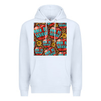 White back to school with apple seamless pattern Premium Hoodie - BundleAndBundleShop