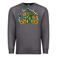 Western Rainbow With Cactus Premium Sweatshirt | Teevron