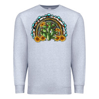 Heather Grey western rainbow with cactus Premium Sweatshirt - RanaPortraitStore