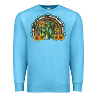 Ocean Blue western rainbow with cactus Premium Sweatshirt - RanaPortraitStore