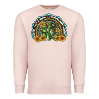 Pale Pink western rainbow with cactus Premium Sweatshirt - RanaPortraitStore