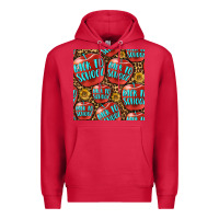 Cardinal back to school with apple seamless pattern Premium Hoodie - BundleAndBundleShop