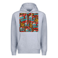 Heather Grey back to school with apple seamless pattern Premium Hoodie - BundleAndBundleShop