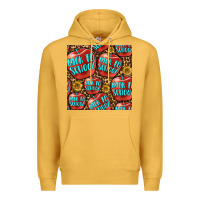 Mustard back to school with apple seamless pattern Premium Hoodie - BundleAndBundleShop