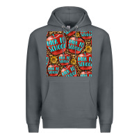 Rock back to school with apple seamless pattern Premium Hoodie - BundleAndBundleShop