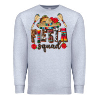 Heather Grey Mexico Fiesta Squad Premium Sweatshirt - texasbilliewilder
