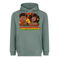 Juneteenth With Afro Black Kids Heavyweight Hoodie | Teevron