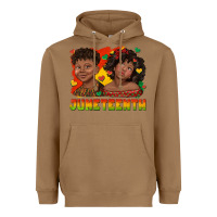 Toasted Coconut juneteenth with afro black kids Heavyweight Hoodie - texasbilliewilder