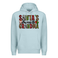 Blue Mist santa's favorite grandma Premium Hoodie - Jasminsmagicworld