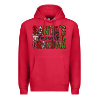 Cardinal santa's favorite grandma Premium Hoodie - Jasminsmagicworld