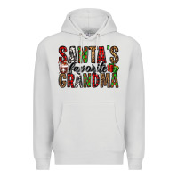 Dove Grey santa's favorite grandma Premium Hoodie - Jasminsmagicworld