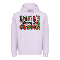 Lilac santa's favorite grandma Premium Hoodie - Jasminsmagicworld