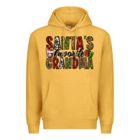 Mustard santa's favorite grandma Premium Hoodie - Jasminsmagicworld