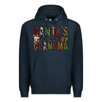 Navy santa's favorite grandma Premium Hoodie - Jasminsmagicworld