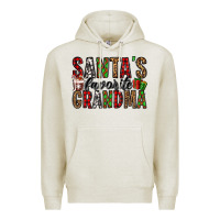 Oatmeal Heather santa's favorite grandma Premium Hoodie - Jasminsmagicworld