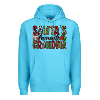 Ocean Blue santa's favorite grandma Premium Hoodie - Jasminsmagicworld