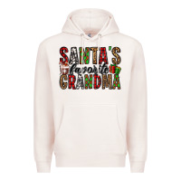 Pale Pink santa's favorite grandma Premium Hoodie - Jasminsmagicworld