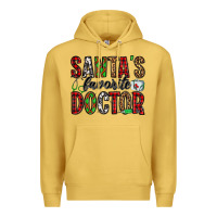Antique Gold santa's favorite doctor Premium Hoodie - Jasminsmagicworld