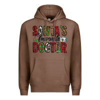 Chestnut santa's favorite doctor Premium Hoodie - Jasminsmagicworld