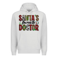 Dove Grey santa's favorite doctor Premium Hoodie - Jasminsmagicworld